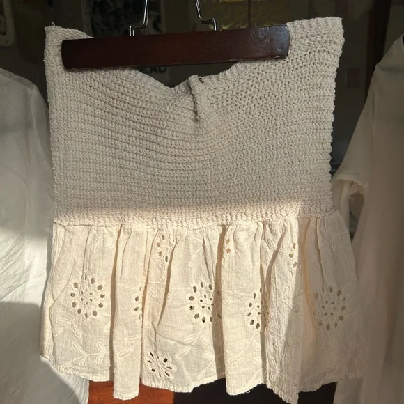 Micas Cream Knit and Lace Top - Picture 4 of 4